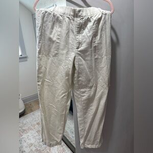 Cream Casual Pants
